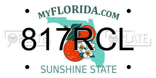 817RCL Florida License Plate