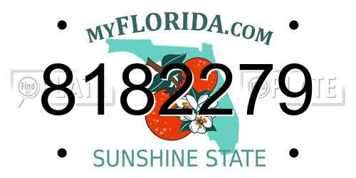 8182279 Florida License Plate