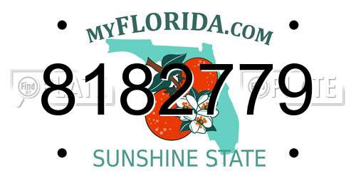 8182779 Florida License Plate