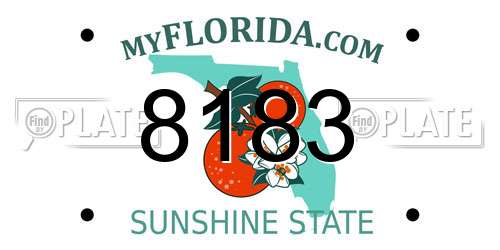 8183 Florida License Plate