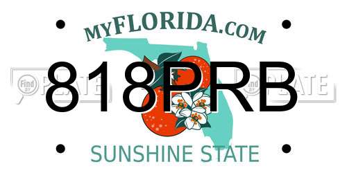 818PRB Florida License Plate