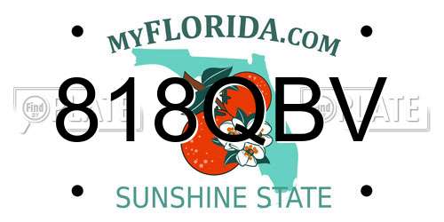 818QBV Florida License Plate