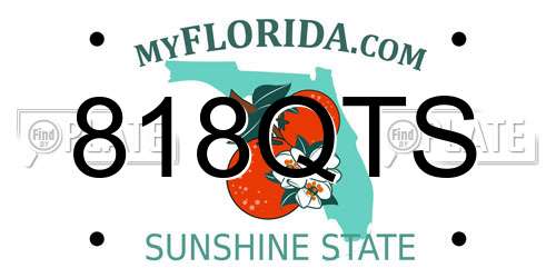 818QTS Florida License Plate