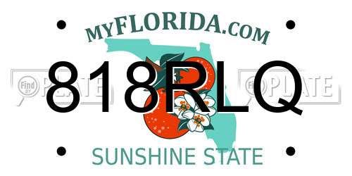 818RLQ Florida License Plate