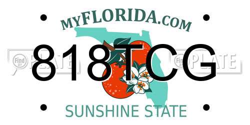 818TCG Florida License Plate
