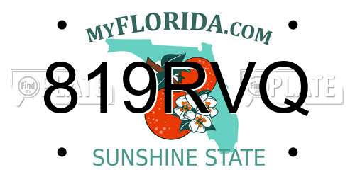 819RVQ Florida License Plate