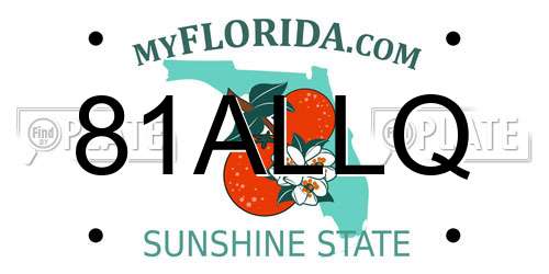 81ALLQ Florida License Plate