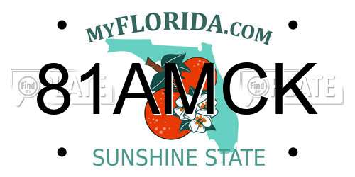 81AMCK Florida License Plate