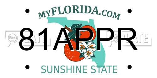 81APPR Florida License Plate