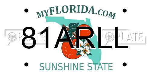 81ARLL Florida License Plate