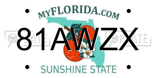 81AWZX Florida License Plate