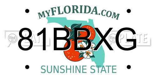 81BBXG Florida License Plate