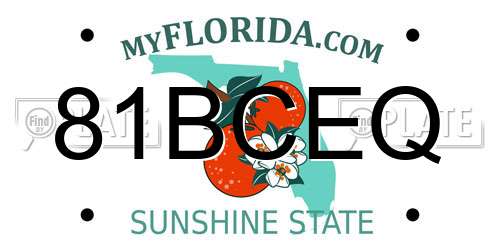 81BCEQ Florida License Plate