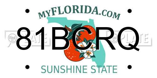 81BCRQ Florida License Plate
