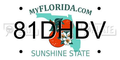 81DHBV Florida License Plate