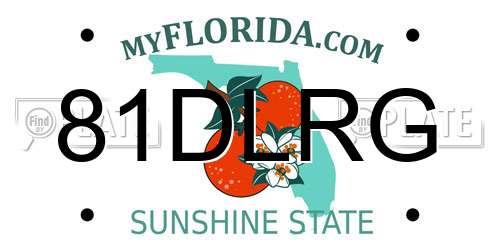 81DLRG Florida License Plate