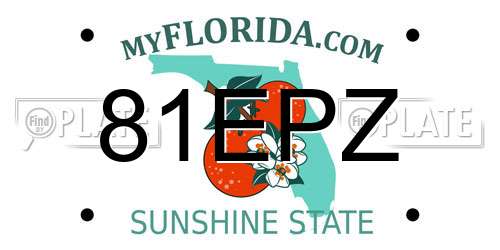 81EPZ Florida License Plate