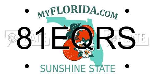 81EQRS Florida License Plate