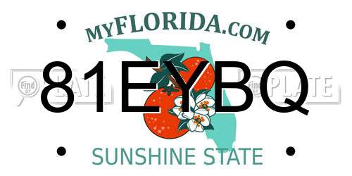 81EYBQ Florida License Plate