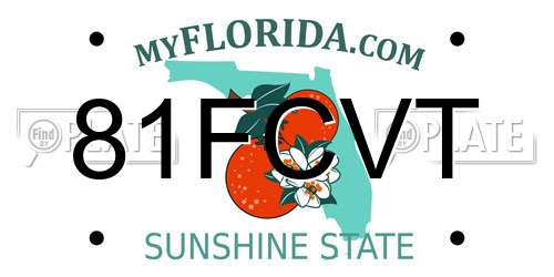 81FCVT Florida License Plate