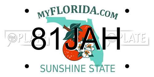 81JAH Florida License Plate