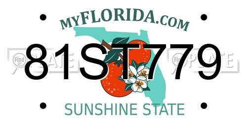 81ST779 Florida License Plate