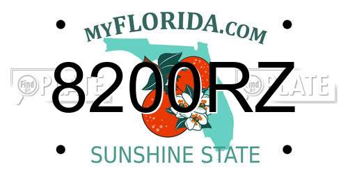8200RZ Florida License Plate