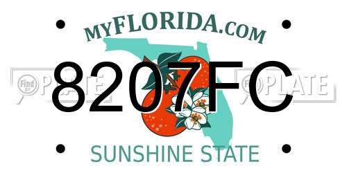 8207FC Florida License Plate