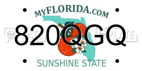 820QGQ Florida License Plate
