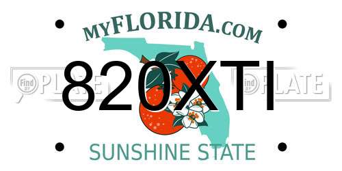 820XTI Florida License Plate