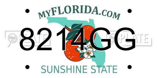 8214GG Florida License Plate