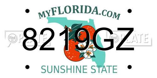 8219GZ Florida License Plate