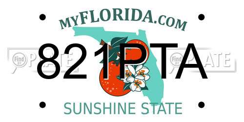 821PTA Florida License Plate