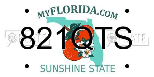821QTS Florida License Plate