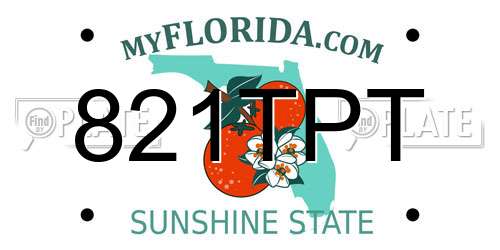 821TPT Florida License Plate