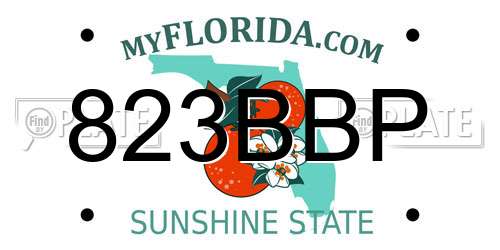 823BBP Florida License Plate