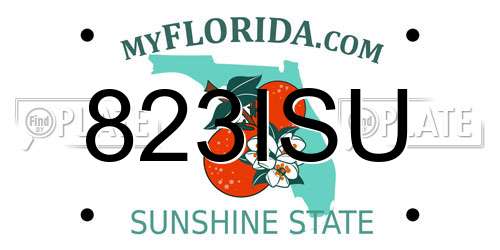 823ISU Florida License Plate