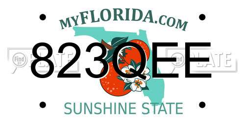 823QEE Florida License Plate