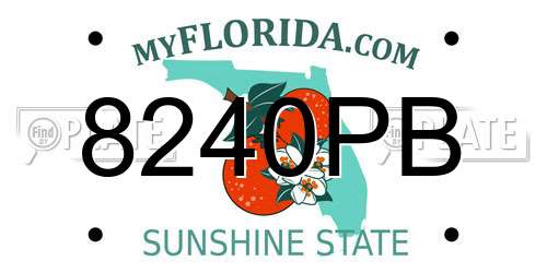 8240PB Florida License Plate