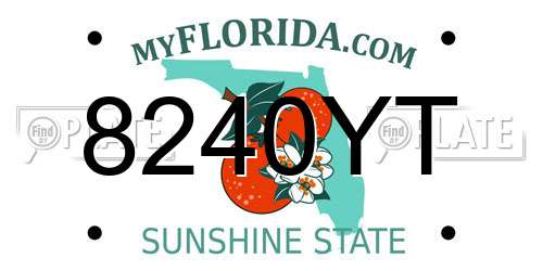 8240YT Florida License Plate