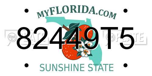 82449T5 Florida License Plate