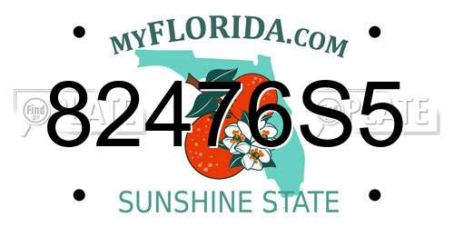 82476S5 Florida License Plate