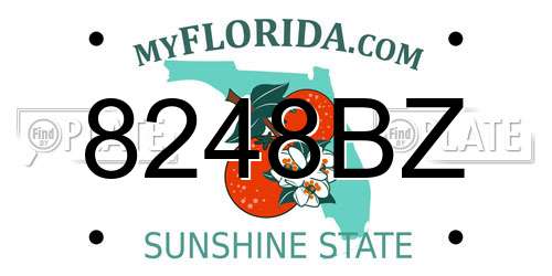 8248BZ Florida License Plate