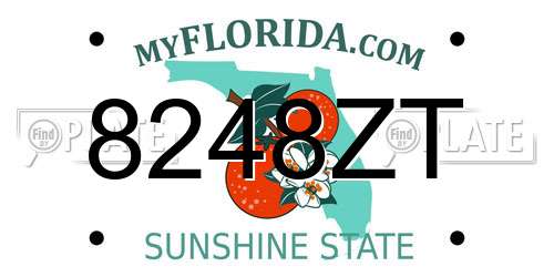 8248ZT Florida License Plate