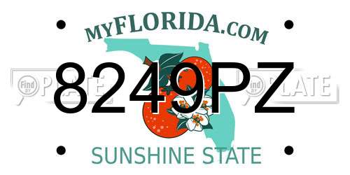 8249PZ Florida License Plate