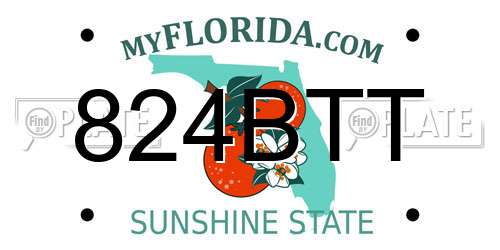 824BTT Florida License Plate