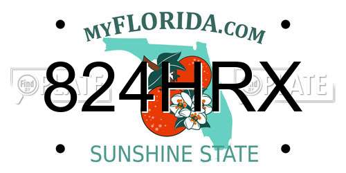 824HRX Florida License Plate