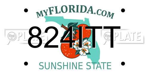 824ITT Florida License Plate