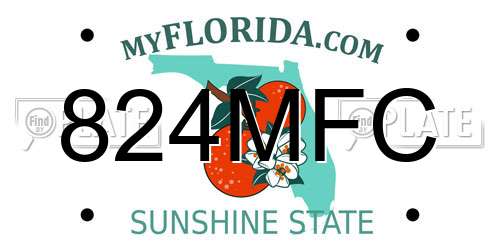 824MFC Florida License Plate