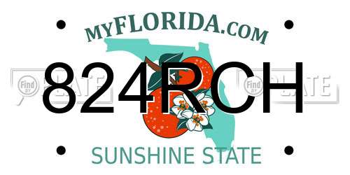 824RCH Florida License Plate